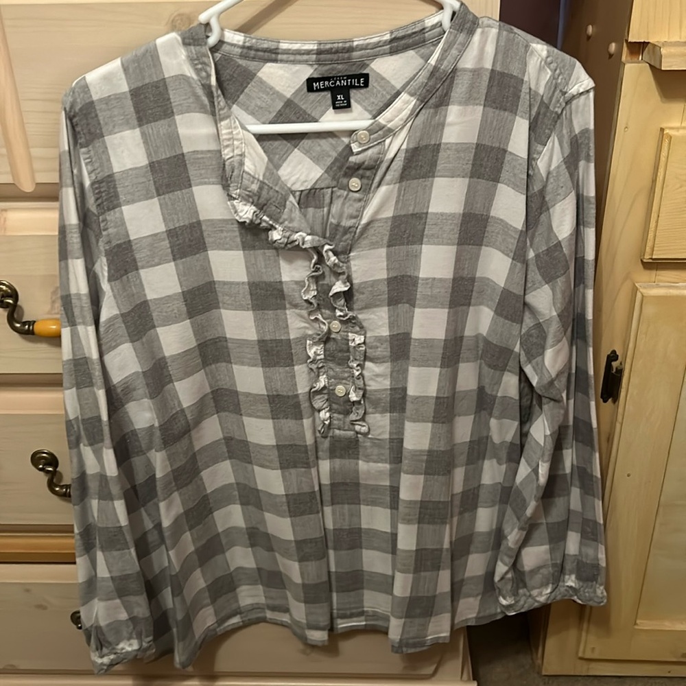 J Crew plaid blouse